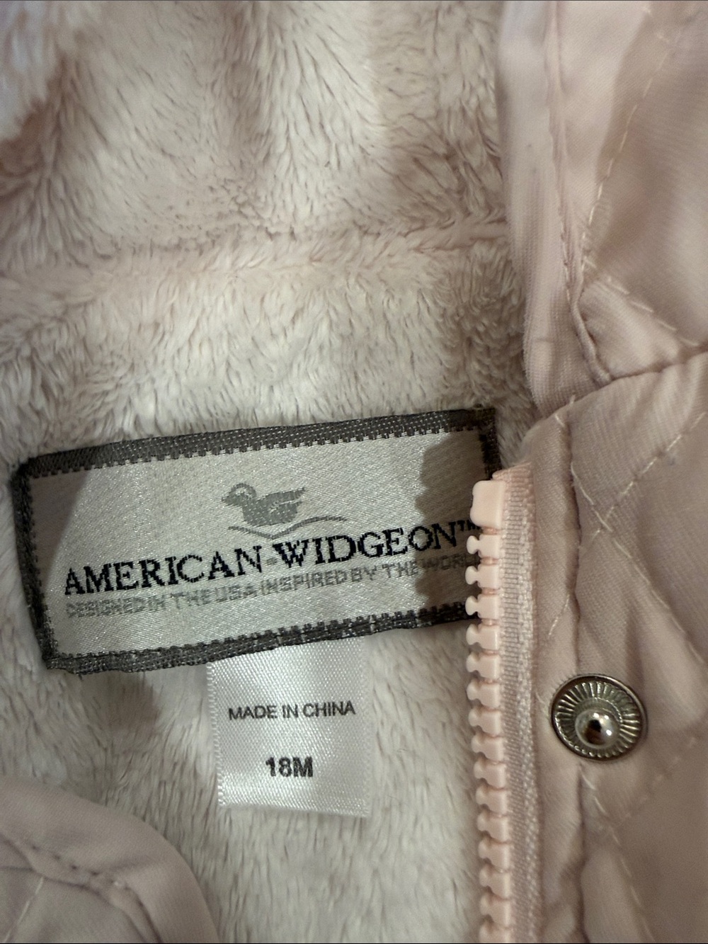 American Widgeon Girls' Quilted Hooded Puffer Jacket - Light Pink - Picture 3 of 5